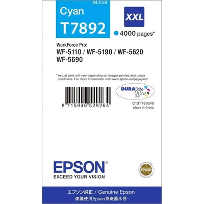 Epson T7892 XXL Cyan - originálny