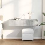 vidaXL Стенен рафт с чекмеджета 100x36x19 см инженерно дърво (859989)