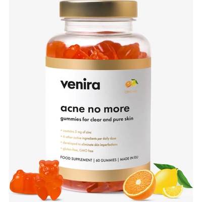 Venira Acne No More Gummies for Clear and Pure Skin citrusy 60 ks
