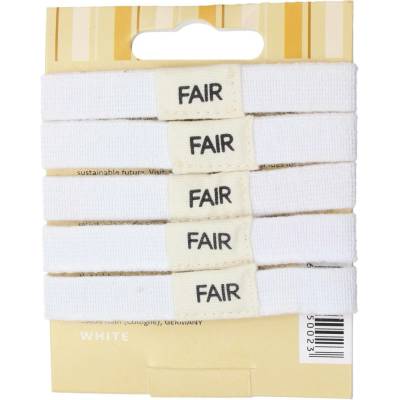 FAIR SQUARED Hair Ties - White
