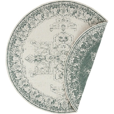 Hanse Home Зелен и кремав килим за открито, ø 200 cm Borbon - NORTHRUGS (104139-200)