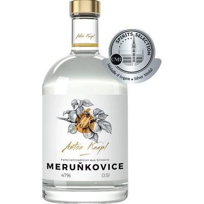 Anton Kaapl meruňkovice 47% 0,5 l (čistá fľaša)
