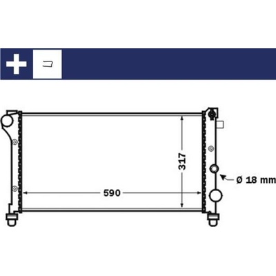 Chladič, chlazení motoru MAHLE CR 1452 000S