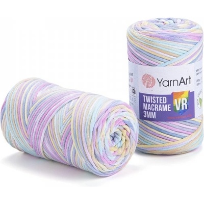 YarnArt Twisted Macrame 3mm rozčesávací VR 929 pastelová