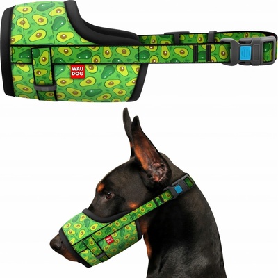 Wau Dog Nylonový náhubok pre psa nastaviteľný AVOCADO