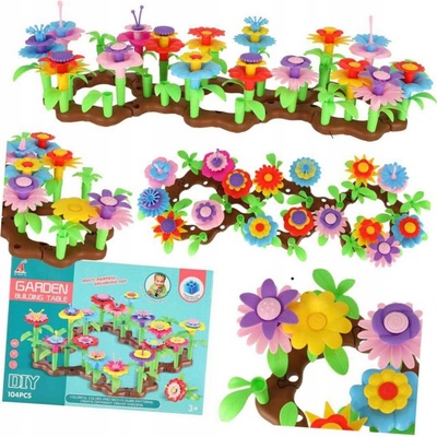 KIK KX4396_1 Stavebnice květinová zahrada 104 ks