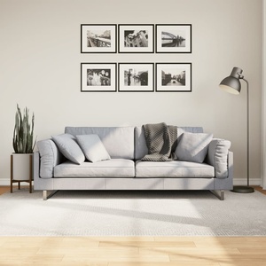 vidaXL Килим IZA с къс косъм, скандинавски вид, кремав, 160x230 см (375442)