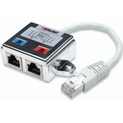 Intellinet RJ45 síťový adaptér CAT 5 [1x RJ45 zástrčka - 2x RJ45 zásuvka] stříbrná, bílá