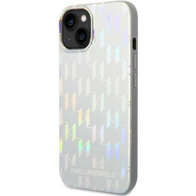 KARL LAGERFELD Гръб Karl Lagerfeld Iridescent Monogram Case за iPhone 14/13 - Сребрист