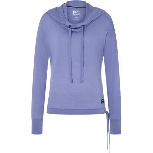 super. natural Дамски вълнен пуловер super. natural Women's Funnel Hoodie - Blue Violet (105-4297-1413)