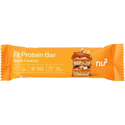 nu3 Протеинов бар Fit - Peanut Caramel