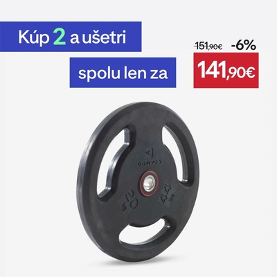 CORENGTH Gumený kotúč na posilňovanie s rukoväťami 28 mm 20 kg