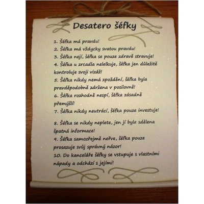 Bene Pergamen - desatero - šéfky