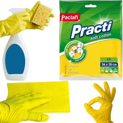 Paclan Univerzálna utierka do domácnosti Soft Cotton 5 ks