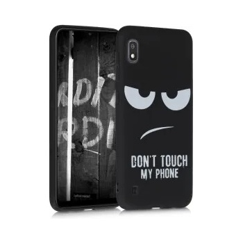 Image 1 of kwmobile Калъф с дизайн don't touch my phone за Samsung Galaxy A10 - черен