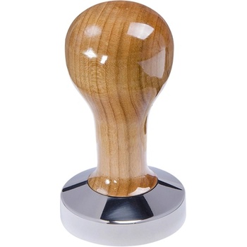 Buna Café tamper čerešňa lak, nerez lesk, plochý 56 mm