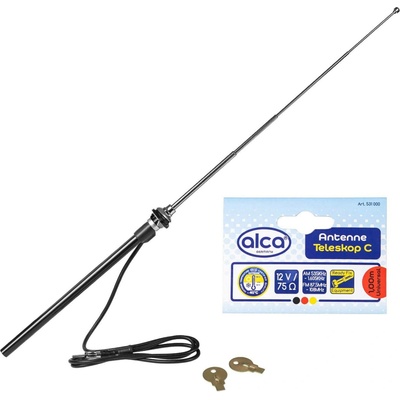 Alca/Heyner (Germany) Anténa do blatníku 12V chrom, 531000