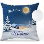 Амек Тойс Коледна възглавничка Амек Тойс - Merry Christmas, синя (090729-2)