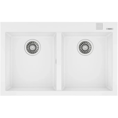 Teka ForSquare 2B 790 TG Гранитна мивка за вграждане бяла (M.1029.БЯ)