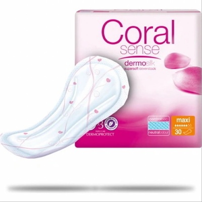 Coral Sense Maxi inkontinenčné vložky pre ženy 30 ks