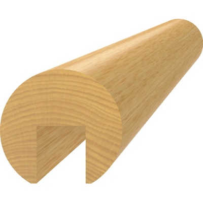 DOPREDAJ! Drevený profil ø 42 x 3000 mm (17 x 20 mm), brúsený buk