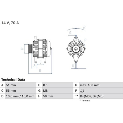 BOSCH 0 986 038 600 generátor (0986038600)
