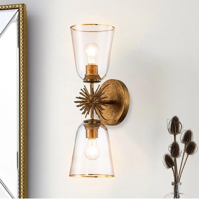 Elstead Lighting Quoizel STARING-2WB-DG-CLEAR - Медно настенно осветително тяло STARING 2xE27/40W/230V (ED0881)