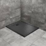 Radaway Правоъгълно душ корито Radaway Doros F Stone 100x70 см, черен акрил (SDRF1070-01-54S)