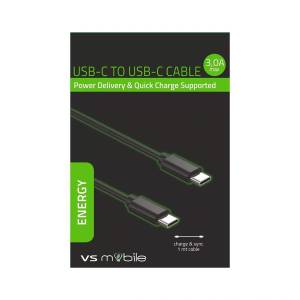 MELICONI Vsm cable usb-c - usb-c 1m bk (30142)