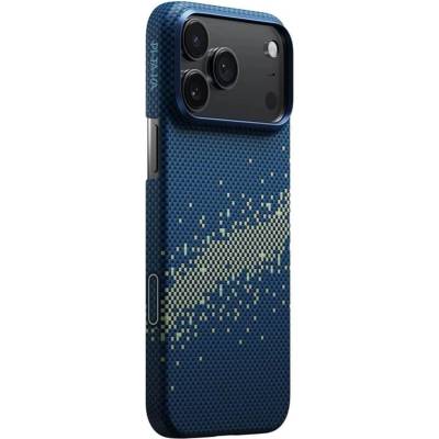 PITAKA Magsafe Калъф за iPhone 17 Pro, Pitaka Edge Milky Way Galaxy Case, Син (KI1705MP)