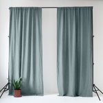 Linen Tales Сиво-синьо ленено перде 140x170 cm Blue Fog - Linen Tales (LT-CURTNTU-140x170-BF)