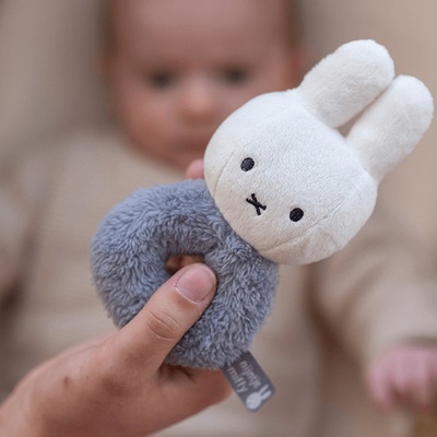 Little Dutch Chrastítko králíček Miffy Fluffy Blue – Zboží Dáma