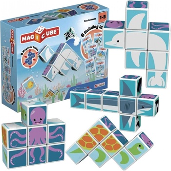 Image 1 of Geomag Магнитен конструктор, Geomag, Magicube, Морски животни и карти 146, 11 части