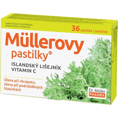 Dr. Müller Müllerove pastilky s Islandským lišajníkom a vitamínom C 36 ks