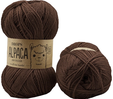 Drops Alpaca UNI 9042 kaštanová