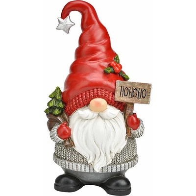 WURM Коледна украса, джудже с табелка, 12x9x19 см (2136)