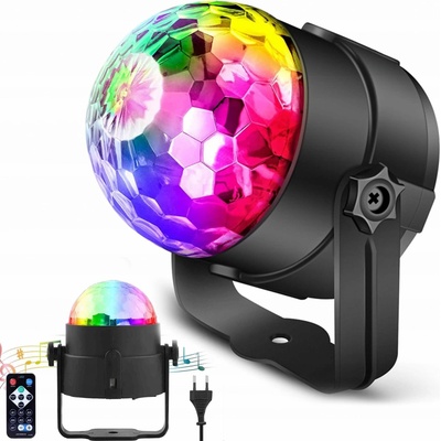 DISCO KOULE DISKO PROJEKTOR NA PÁRTY RGB LED REFLEKTOR LASER + DÁLKOVÉ OVLÁDÁNÍ – Zboží Mobilmania