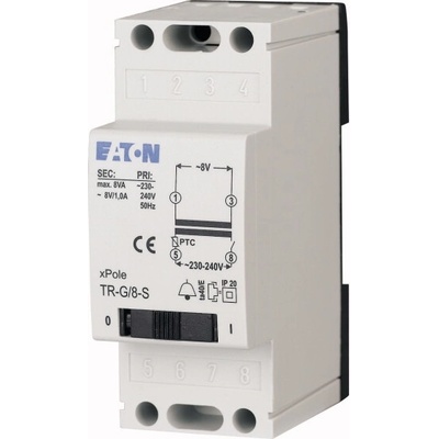Zvonkový transformátor EATON TR-G3/18 230V/4/8/12V 18VA 272483