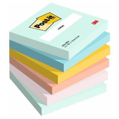 POST-IT Bločky Post-it BEACHSIDE, veľkosť 76x76 mm, 6 bločkov po 100 lístkov