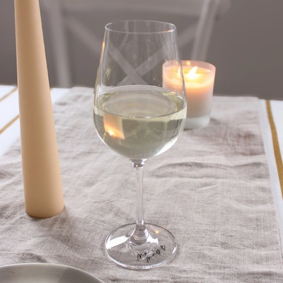 Bella Rose Sklenice na víno Na nás čirá barva sklo 350 ml