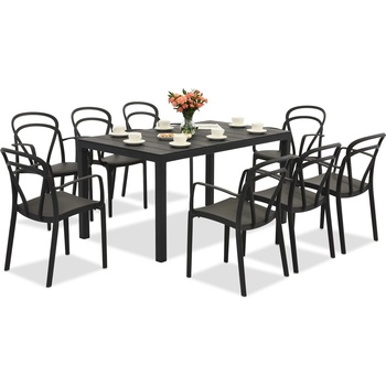 BICA Комплект градински мебели King/Vague антрацит за 8 души Bica (BC440ANT-8xBC312ANT)