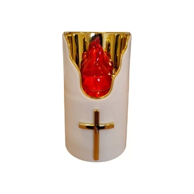 LED kahanec C707/452 biela, červený plameň