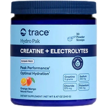 Trace Minerals Creatine + Electrolytes Hydro Pack | Sugar-Free [201~240 грама] Портокал и манго