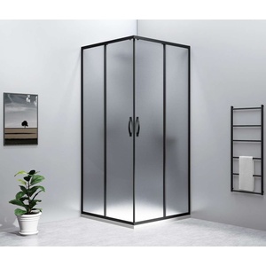 SAPHO Sigma Simply - Душ ъгъл 80x80 см, стъкло Тухла/черно мат GS2480B-01 (GS2480B-01)