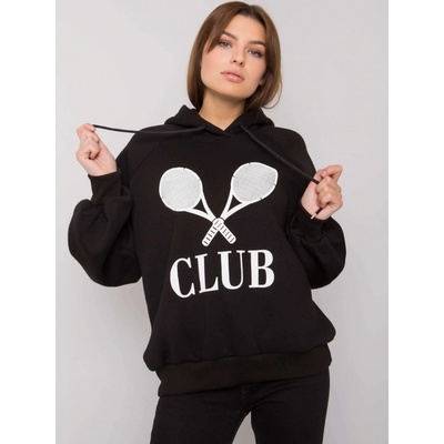 Basic Černá mikina s potiskem -em-bl-02.02p-black