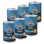 Lider Pet Food Reflex Plus Консерва с Пъстърва и Риба тон за израснали котки - хапки в желе 400гр, 6 бр комплект - Турция
