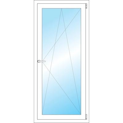 OKNA HNED Plastové okno 65x144 cm (650x1440 mm) bílé otevíravé a sklopné pravé
