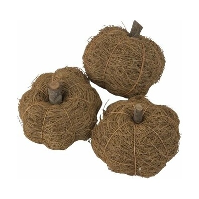 Dekorácie - Coir Pumpkin 6 cm - 3 ks