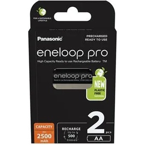 Panasonic Акумулаторна батерия, молив AA, 2x2500 mAh Ni-MH, PANASONIC "Eneloop Pro" BK3HCDE-2BE-N (BK3HCDE-2BE-N)