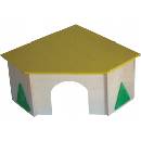 JK ANIMALS Domek rohový pro křečky 11 x 11 x 7 cm